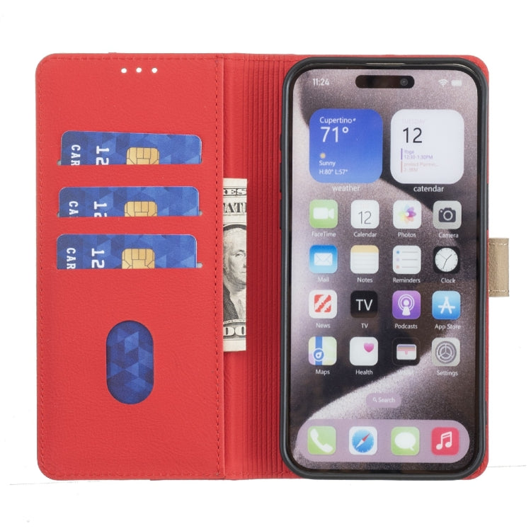 For Samsung Galaxy S25 Ultra 5G Color Matching RFID Anti-theft Leather Phone Case(Red) - Galaxy S25 Ultra 5G Cases by PMC TechLife | Online Shopping South Africa | PMC TechLife | Buy Now Pay Later Mobicred