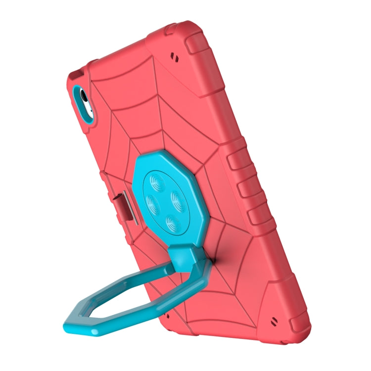 For iPad Air 11 2024 Spider Turntable Handle Stress Relief Tablet Case(Red Blue) - iPad Air 11 2024 Cases by PMC TechLife | Online Shopping South Africa | PMC TechLife | Buy Now Pay Later Mobicred