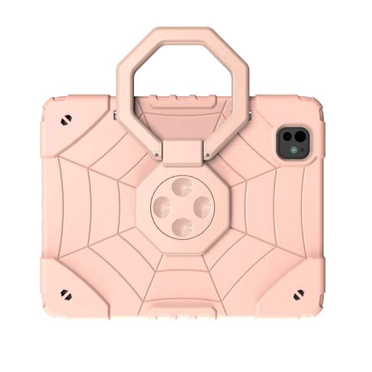 For iPad Pro 11 2024 Spider Turntable Handle Stress Relief Tablet Case(Rose Gold) - iPad Pro 11 2024 Cases by PMC TechLife | Online Shopping South Africa | PMC TechLife | Buy Now Pay Later Mobicred