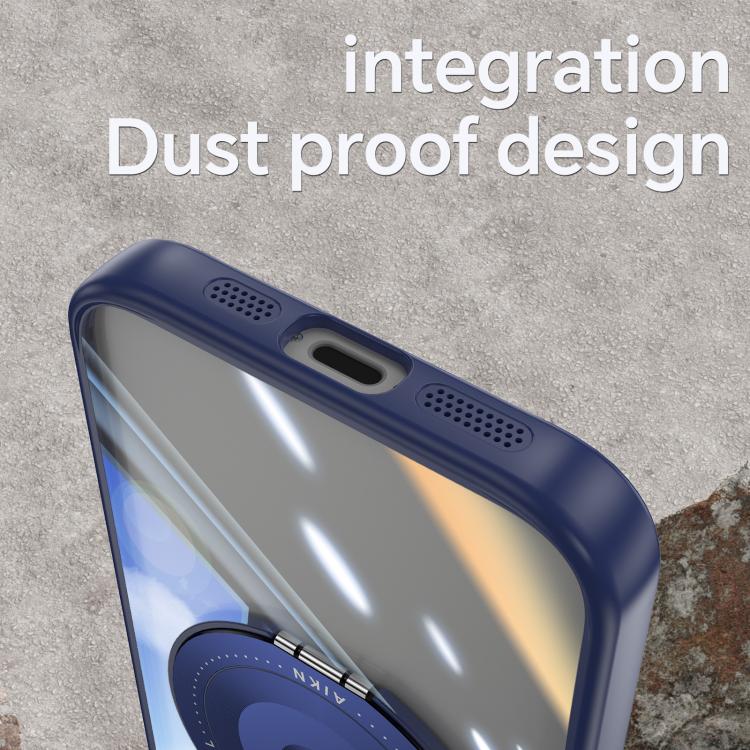 For iPhone 16e 360 Holder Magsafe Acrylic Hybrid TPU Phone Case(Blue) - iPhone 16e Cases by PMC TechLife | Online Shopping South Africa | PMC TechLife | Buy Now Pay Later Mobicred