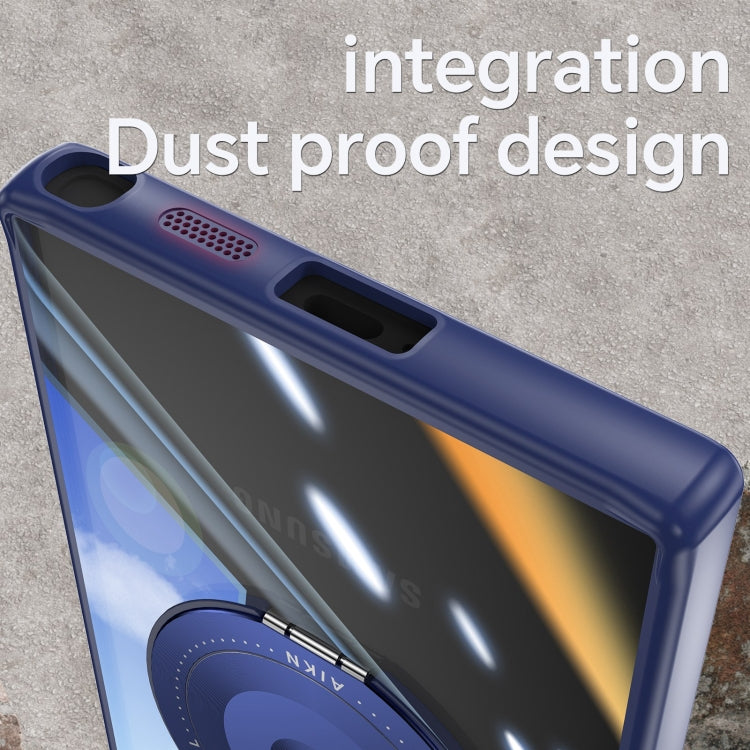 For Samsung Galaxy S25 Ultra 5G 360 Holder MagSafe Acrylic Hybrid TPU Phone Case(Blue) - Galaxy S25 Ultra 5G Cases by PMC Jewellery | Online Shopping South Africa | PMC Jewellery | Buy Now Pay Later Mobicred