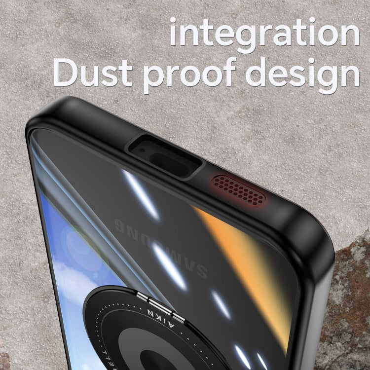 For Samsung Galaxy S25+ 5G 360 Holder MagSafe Acrylic Hybrid TPU Phone Case(Black) - Galaxy S25+ 5G Cases by PMC TechLife | Online Shopping South Africa | PMC TechLife | Buy Now Pay Later Mobicred