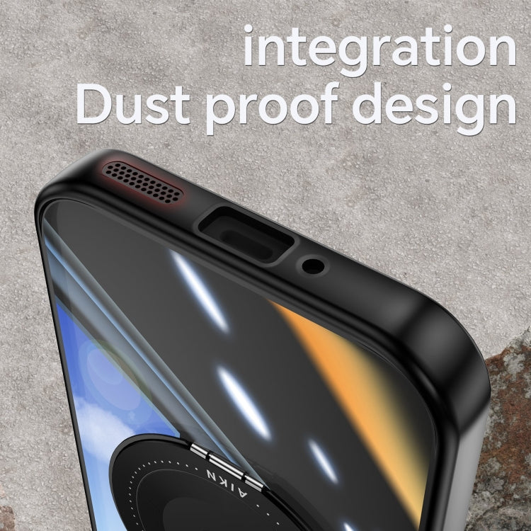 For Google Pixel 9 / 9 Pro 360 Holder Magsafe Acrylic Hybrid TPU Phone Case(Black) - Google Cases by PMC TechLife | Online Shopping South Africa | PMC TechLife | Buy Now Pay Later Mobicred