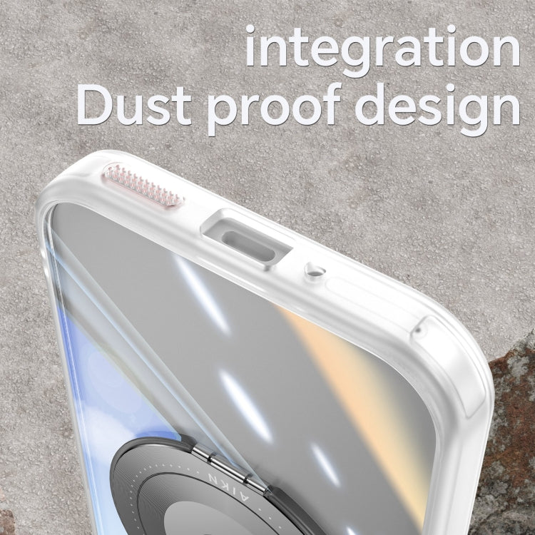 For Google Pixel 9 Pro XL 360 Holder Magsafe Acrylic Hybrid TPU Phone Case(Frosted White) - Google Cases by PMC TechLife | Online Shopping South Africa | PMC TechLife | Buy Now Pay Later Mobicred