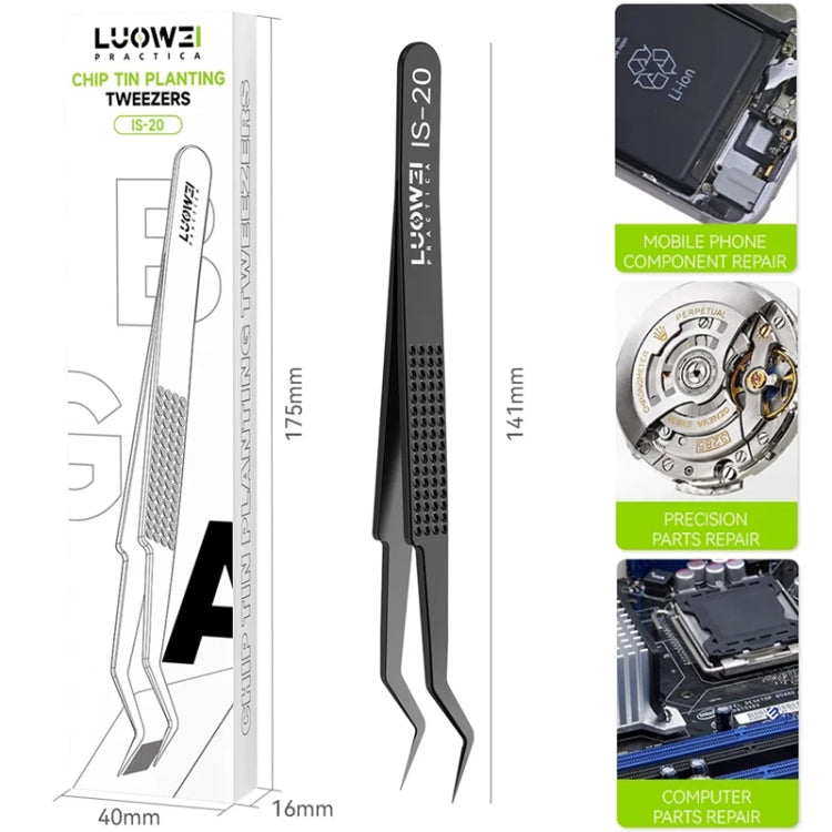 Luowei IS-20 High Precision Flying Line Tin Planting Tweezers - Tweezers by LUOWEI | Online Shopping South Africa | PMC TechLife | Buy Now Pay Later Mobicred