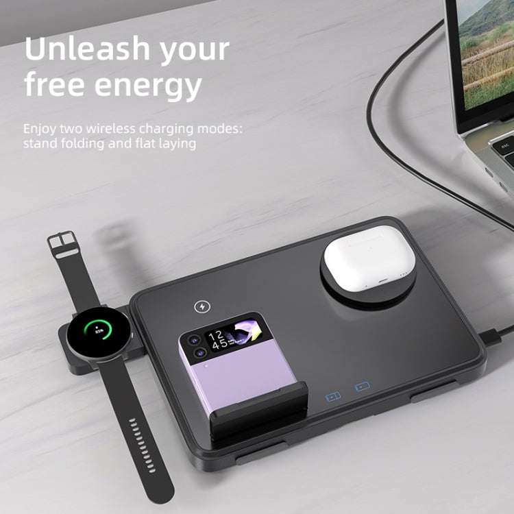 C30 15W 3 in 1 Magnetic Wireless Charger with Night Light(Black) - free shipping - PMC Jewellery - Order now!