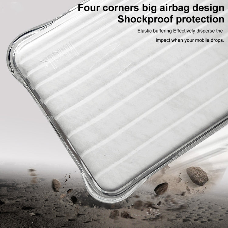 For iPhone 16 Pro Max IMAK Corrugated Texture Airbag TPU Phone Case(Transparent) - iPhone 16 Pro Max Cases by imak | Online Shopping South Africa | PMC TechLife | Buy Now Pay Later Mobicred