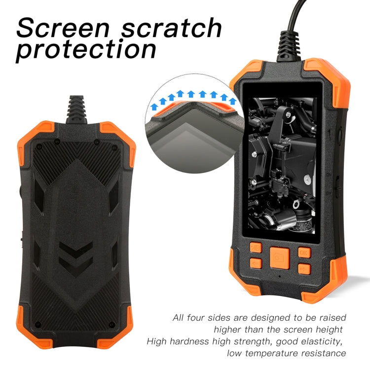 T20 4.3 inch IPS Screen 5.5mm Single Camera IP67 Waterproof Hard Cable Digital Endoscope, Length:5m(Black Orange) -  by PMC TechLife | Online Shopping South Africa | PMC TechLife | Buy Now Pay Later Mobicred