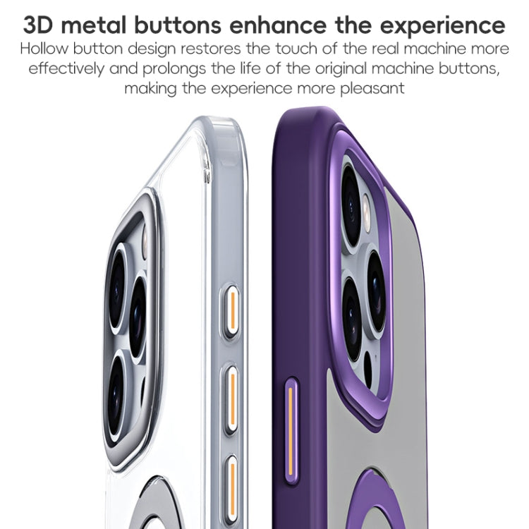 For iPhone 16 Pro Max MagSafe Airbag Shockproof Frosted Phone Case with Fold Holder(Black) - iPhone 16 Pro Max Cases by PMC TechLife | Online Shopping South Africa | PMC TechLife | Buy Now Pay Later Mobicred