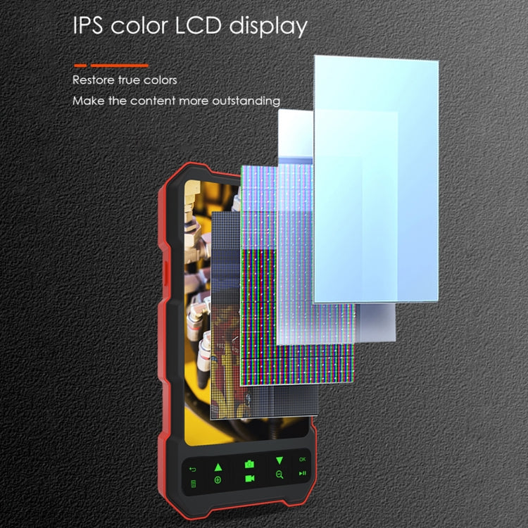 T21 4.5 inch IPS Color Screen 3.9mm Single Camera Split Hard Cable Industrial Endoscope, Length:3.5m(Black Red) - free shipping - PMC TechLife - Order now!