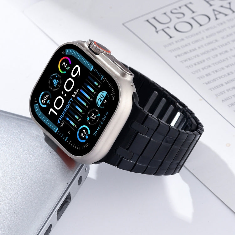 For Apple Watch Series 8 45mm Magnetic Stainless Steel Watch Band(Black) - free shipping - PMc TechLife - Order now!