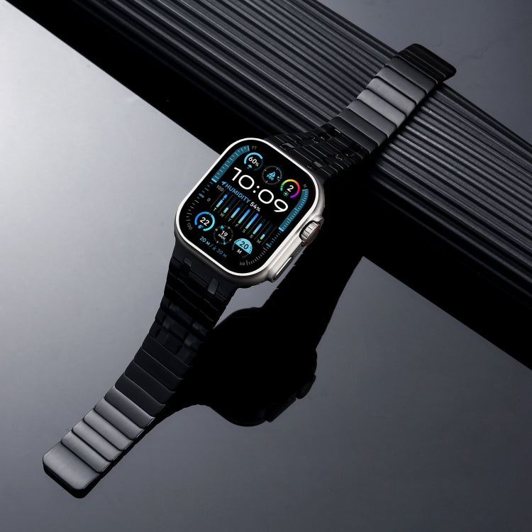 For Apple Watch Series 8 45mm Magnetic Stainless Steel Watch Band(Black) - free shipping - PMc TechLife - Order now!