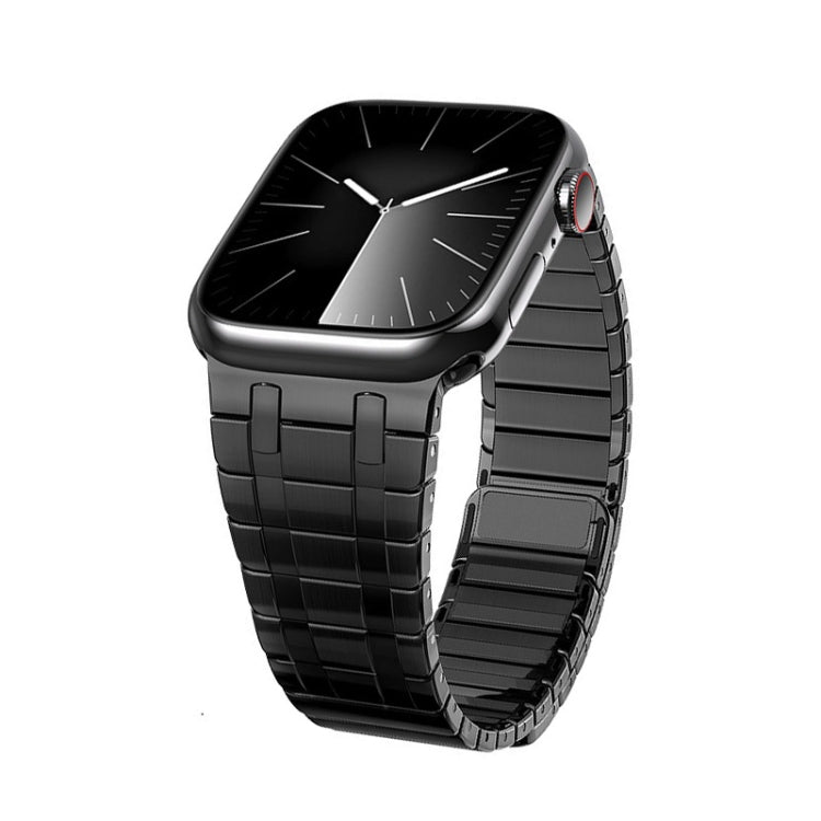 For Apple Watch SE 2022 44mm Magnetic Stainless Steel Watch Band(Black) - free shipping - PMc TechLife - Order now!
