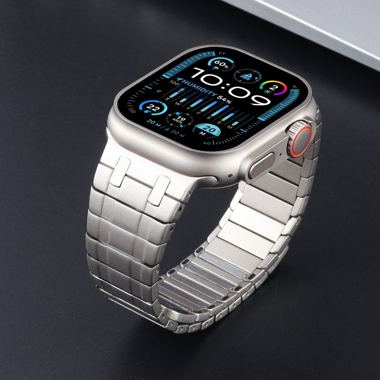 For Apple Watch Series 4 44mm Magnetic Stainless Steel Watch Band(Titanium Gold) - free shipping - PMc TechLife - Order now!