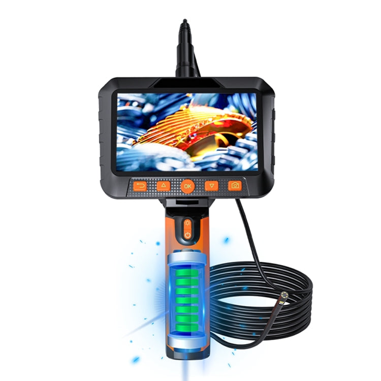 T27 5 inch IPS Color Screen 5.5mm Single Camera Handheld Hard Cable HD Industrial Endoscope, Length:1m(Orange Black) -  by PMC TechLife | Online Shopping South Africa | PMC TechLife | Buy Now Pay Later Mobicred