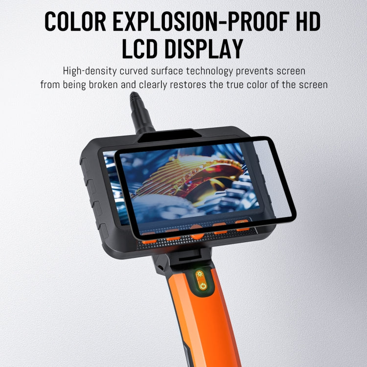 T27 5 inch IPS Color Screen 5.5mm Dual Camera Handheld Hard Cable HD Industrial Endoscope, Length:3.5m(Orange Black) -  by PMC TechLife | Online Shopping South Africa | PMC TechLife | Buy Now Pay Later Mobicred