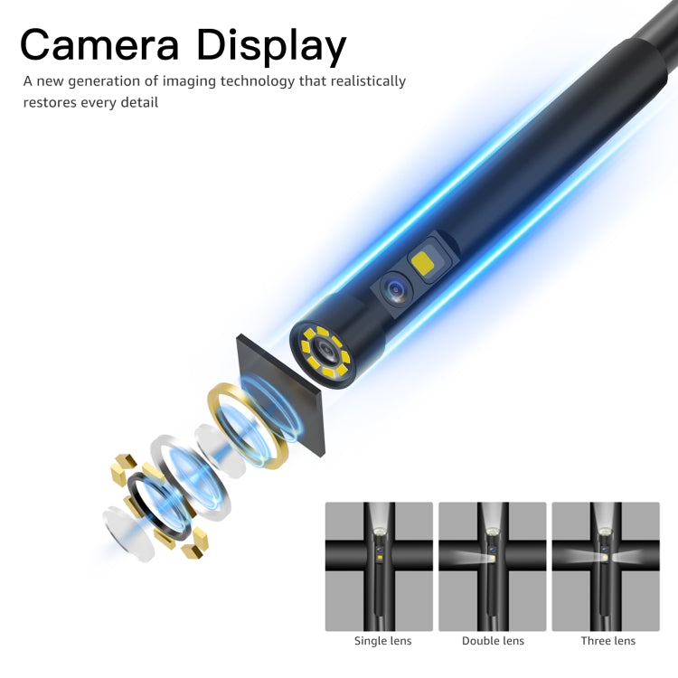 T29 5 inch IPS Screen 7.9mm Triple Lens IP67 Waterproof Industrial Endoscope With Bracket, Length:5m -  by PMC TechLife | Online Shopping South Africa | PMC TechLife | Buy Now Pay Later Mobicred