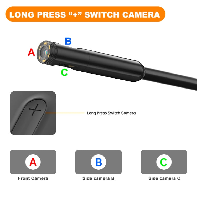 Y15 5.5mm Dual Camera WiFi Connected Hard Cable HD Industrial Endoscope, Length:1m(Black) -  by PMC TechLife | Online Shopping South Africa | PMC TechLife | Buy Now Pay Later Mobicred
