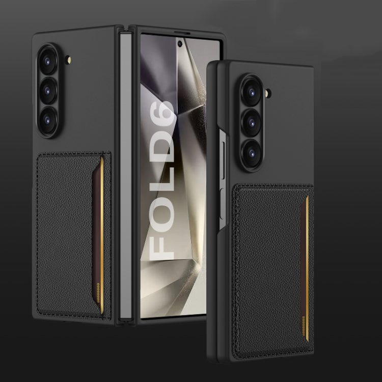 For Samsung Galaxy Z Fold6 GKK Integrated Ultra-thin Card Slots Phone Case(Black) - free shipping - PMC Jewellery - Order now!