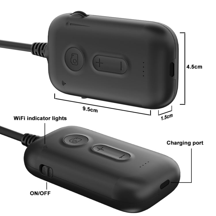 Y15 7.9mm Triple Camera WiFi Connected Hard Cable HD Industrial Endoscope, Length:1m(Black) -  by PMC TechLife | Online Shopping South Africa | PMC TechLife | Buy Now Pay Later Mobicred