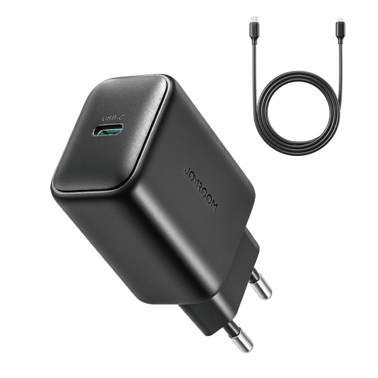 JOYROOM JR-TCF23 25W USB-C / Type-C Port Fast Charger Kit with Type-C to Type-C Cable, Plug:EU Plug(Black) - free shipping - PMC TechLife - Order now!