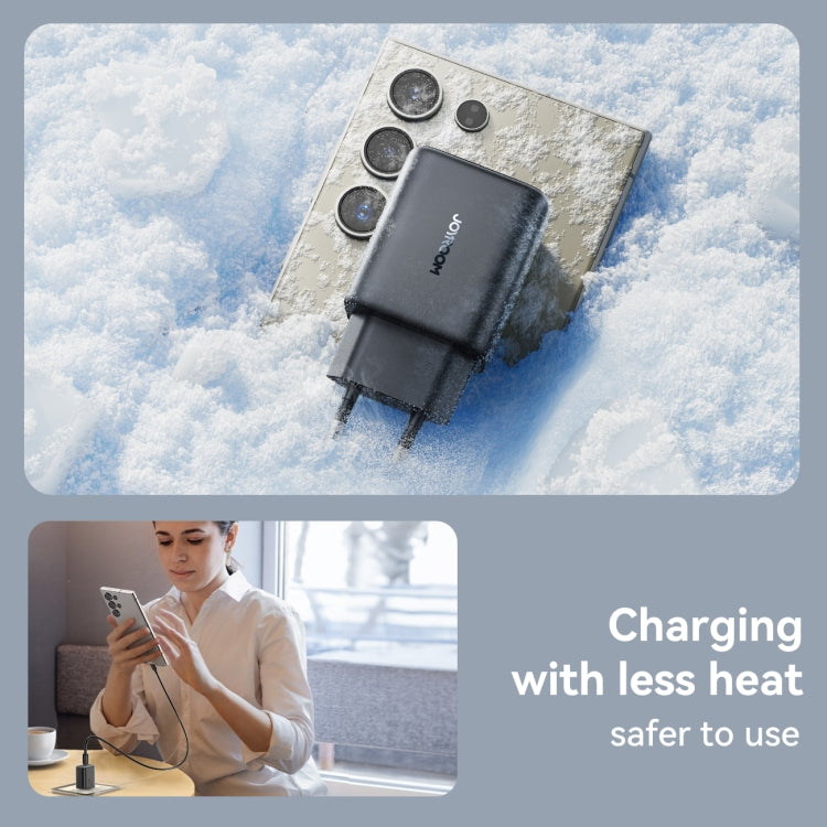 JOYROOM JR-TCF23 25W USB-C / Type-C Port Fast Charger Kit with Type-C to Type-C Cable, Plug:EU Plug(Black) - free shipping - PMC TechLife - Order now!