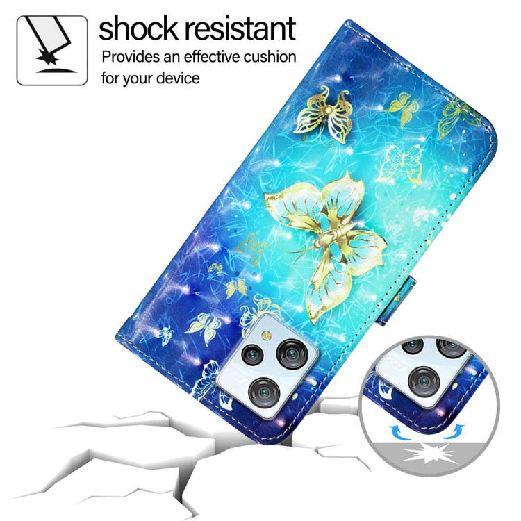 For Blackview A53 3D Painting Horizontal Flip Leather Phone Case(Golden Butterfly) - More Brand by PMC TechLife | Online Shopping South Africa | PMC TechLife | Buy Now Pay Later Mobicred