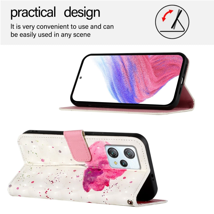 For Blackview A53 3D Painting Horizontal Flip Leather Phone Case(Flower) - More Brand by PMC TechLife | Online Shopping South Africa | PMC TechLife | Buy Now Pay Later Mobicred