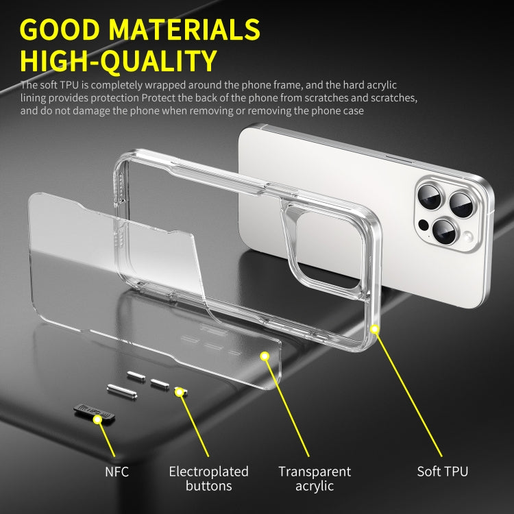 For iPhone 16 Pro Acrylic + TPU Transparent Full Coverage Phone Case - iPhone 16 Pro Cases by PMC TechLife | Online Shopping South Africa | PMC TechLife | Buy Now Pay Later Mobicred