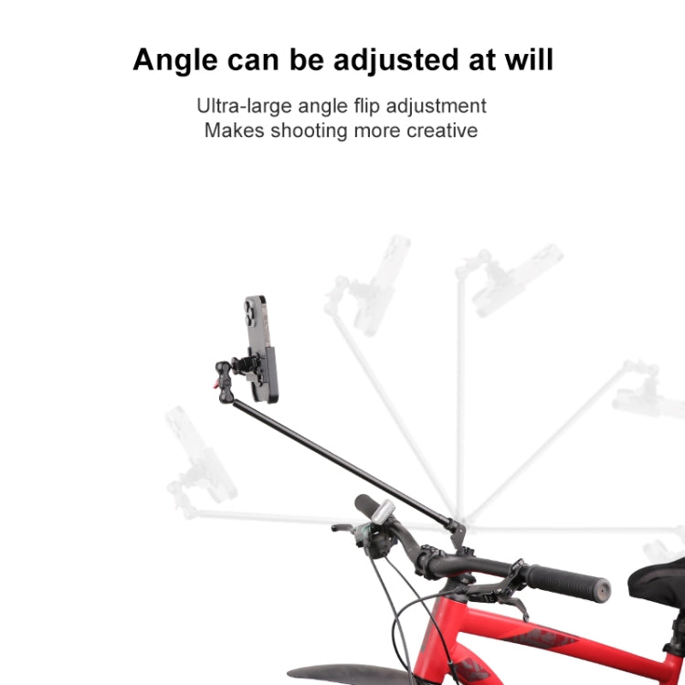 Bicycle Handlebar Holder Pea Clip Adapter 50cm Rod Set - Bicycle Handlebar Mount by PMC TechLife | Online Shopping South Africa | PMC TechLife | Buy Now Pay Later Mobicred