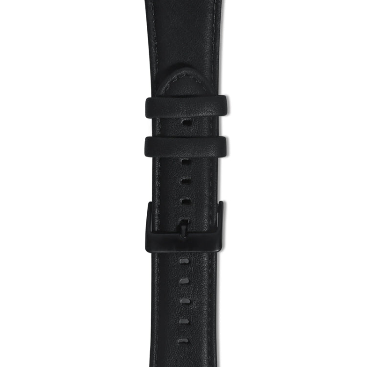 For Apple Watch Series 4 40mm Oil Wax Genuine Leather Watch Band(Black) - Watch Bands by PMC TechLife | Online Shopping South Africa | PMC TechLife | Buy Now Pay Later Mobicred