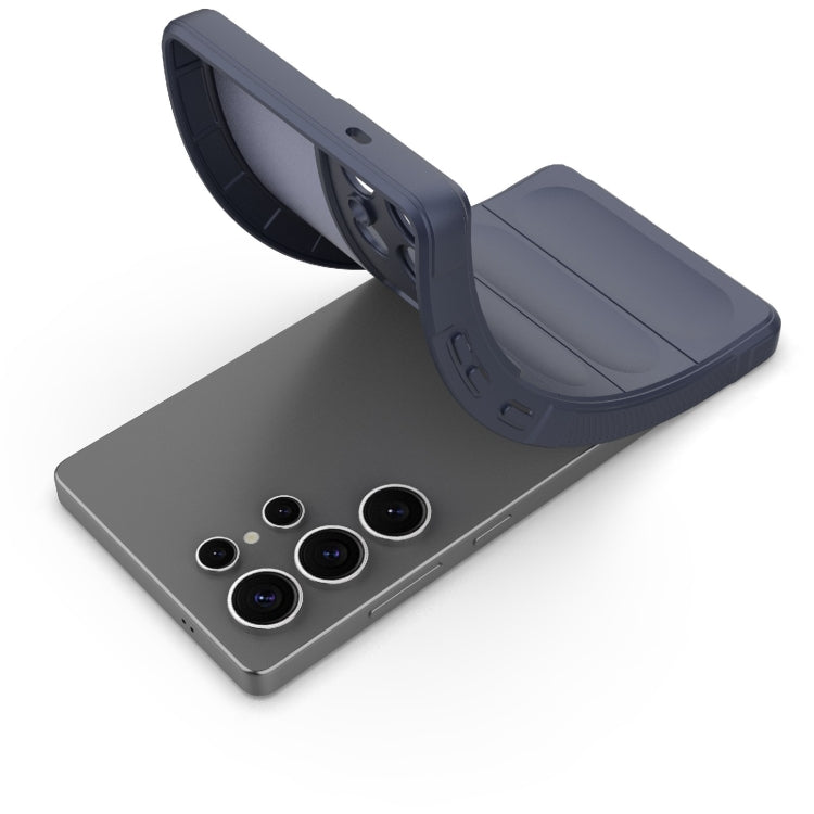 For Samsung Galaxy S25 Ultra 5G Magic Shield TPU + Flannel Phone Case(Dark Grey) - free shipping - PMC Jewellery - Order now!