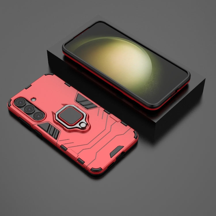 For Samsung Galaxy S25+ 5G PC + TPU Shockproof Protective Phone Case with Magnetic Ring Holder(Red) - Galaxy S25+ 5G Cases by PMC TechLife | Online Shopping South Africa | PMC TechLife | Buy Now Pay Later Mobicred