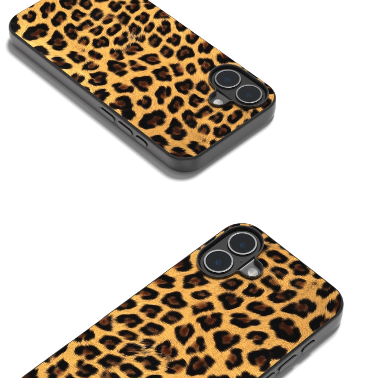 For iPhone 16 Black Frame Leopard Phone Case(Leopard Print) - iPhone 16 Cases by PMC TechLife | Online Shopping South Africa | PMC TechLife | Buy Now Pay Later Mobicred