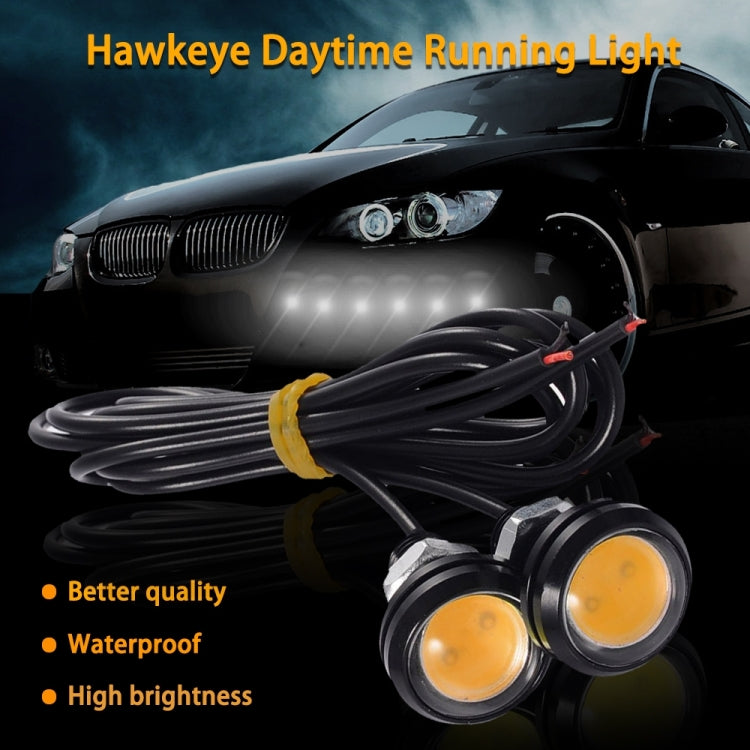 10pcs 23mm 1.5W DC12V Motorcycle Eagle Eye Light Double Lens Strobe Light(Yellow Light) - Eagle Eye Lights by PMC TechLife | Online Shopping South Africa | PMC TechLife | Buy Now Pay Later Mobicred