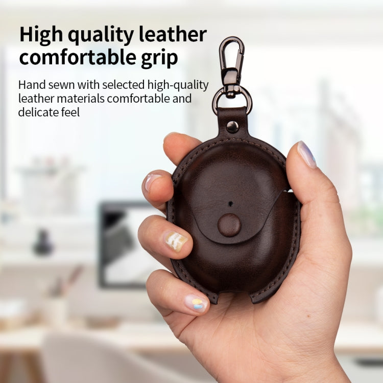 For Redmi Buds 4 Business Leather Earphone Protective Case with Hook(Green) - free shipping - PMC Jewellery - Order now!