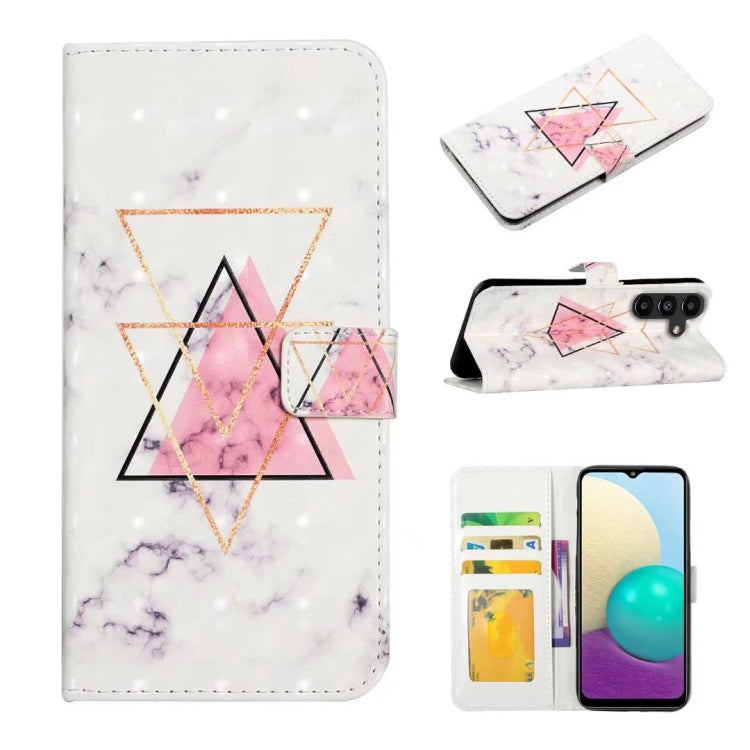 For Samsung Galaxy S25 5G Oil Embossed 3D Drawing Leather Phone Case(Triangular Marble) - Galaxy S25 5G Cases by PMC TechLife | Online Shopping South Africa | PMC TechLife | Buy Now Pay Later Mobicred