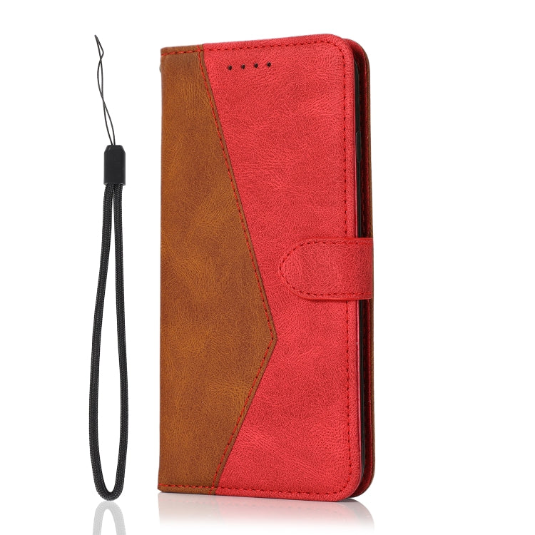 For Samsung Galaxy S25+ 5G Dual-color Stitching Leather Phone Case(Brown Red) - Galaxy S25+ 5G Cases by PMC Jewellery | Online Shopping South Africa | PMC Jewellery | Buy Now Pay Later Mobicred