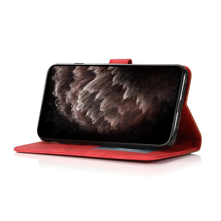 For Samsung Galaxy S25+ 5G Dual-color Stitching Leather Phone Case(Brown Red) - Galaxy S25+ 5G Cases by PMC Jewellery | Online Shopping South Africa | PMC Jewellery | Buy Now Pay Later Mobicred