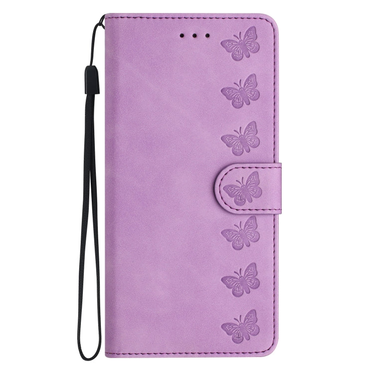 For Samsung Galaxy S25 Ultra 5G Seven Butterflies Embossed Leather Phone Case(Purple) - Galaxy S25 Ultra 5G Cases by PMC Jewellery | Online Shopping South Africa | PMC Jewellery | Buy Now Pay Later Mobicred