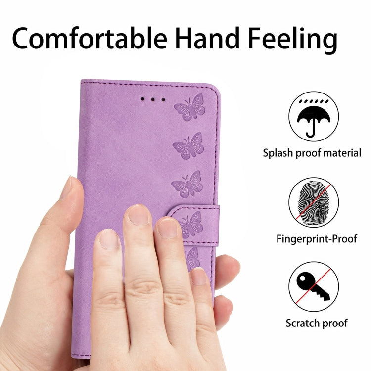 For Samsung Galaxy S25 Ultra 5G Seven Butterflies Embossed Leather Phone Case(Purple) - Galaxy S25 Ultra 5G Cases by PMC Jewellery | Online Shopping South Africa | PMC Jewellery | Buy Now Pay Later Mobicred