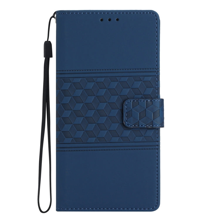 For Samsung Galaxy S25+ 5G Diamond Embossed Skin Feel Leather Phone Case(Dark Blue) - Galaxy S25+ 5G Cases by PMC Jewellery | Online Shopping South Africa | PMC Jewellery | Buy Now Pay Later Mobicred