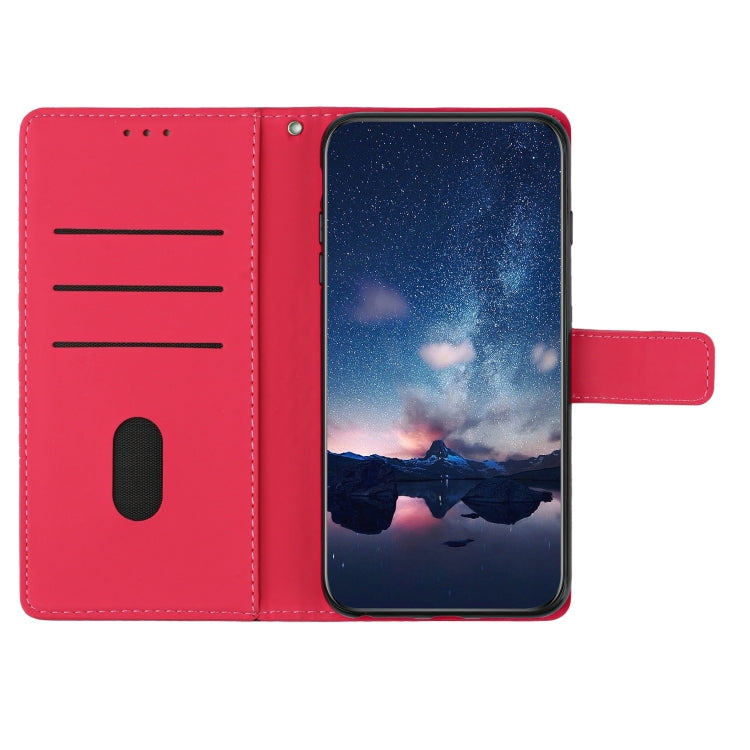 For Samsung Galaxy S25 Ultra 5G Diamond Embossed Skin Feel Leather Phone Case(Red) - Galaxy S25 Ultra 5G Cases by PMC Jewellery | Online Shopping South Africa | PMC Jewellery | Buy Now Pay Later Mobicred