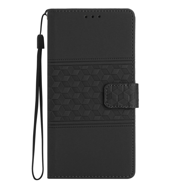 For Samsung Galaxy S25 Ultra 5G Diamond Embossed Skin Feel Leather Phone Case(Black) - Galaxy S25 Ultra 5G Cases by PMC Jewellery | Online Shopping South Africa | PMC Jewellery | Buy Now Pay Later Mobicred
