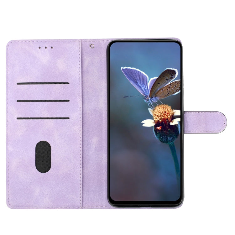 For Samsung Galaxy S25+ 5G Cherry Blossom Butterfly Skin Feel Embossed PU Phone Case(Purple) - Galaxy S25+ 5G Cases by PMC Jewellery | Online Shopping South Africa | PMC Jewellery | Buy Now Pay Later Mobicred
