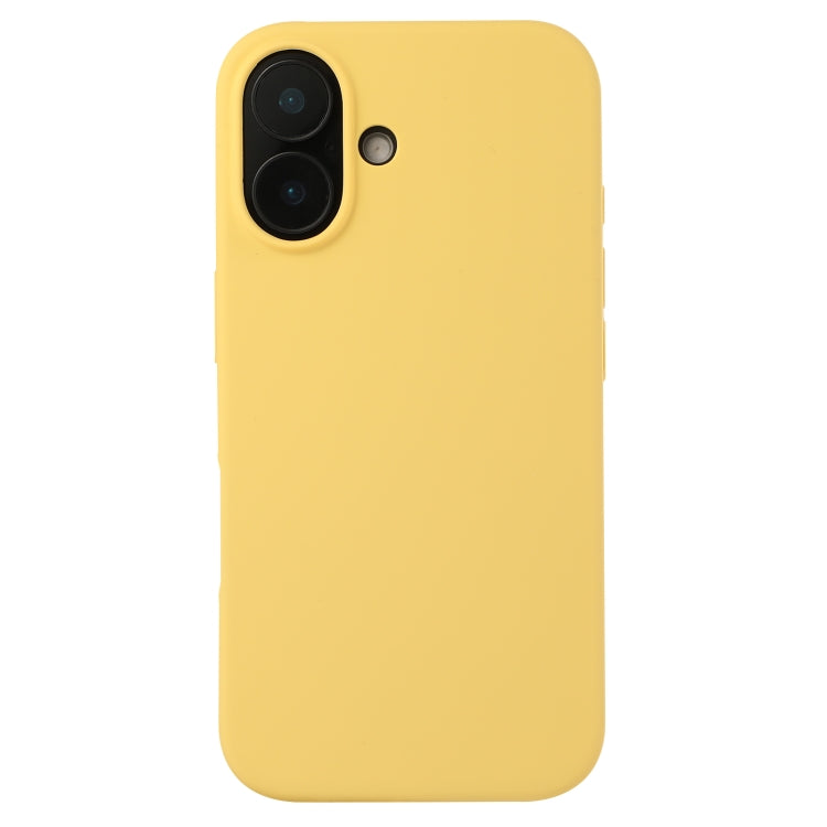 For iPhone 16 Plus Liquid Silicone Phone Case(Yellow) - iPhone 16 Plus Cases by PMC TechLife | Online Shopping South Africa | PMC TechLife | Buy Now Pay Later Mobicred