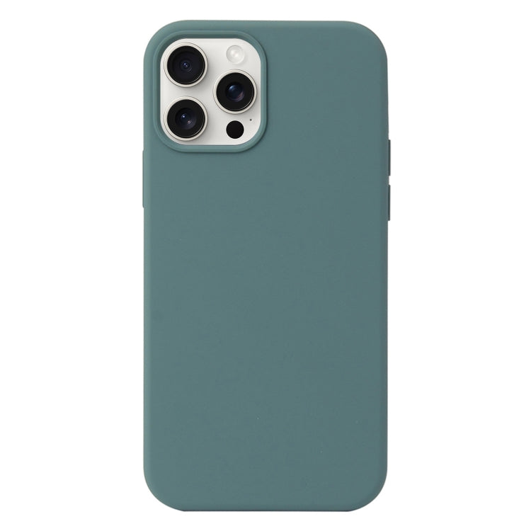 For iPhone 16 Pro Max Liquid Silicone Phone Case(Pine Needle Green) - iPhone 16 Pro Max Cases by PMC TechLife | Online Shopping South Africa | PMC TechLife | Buy Now Pay Later Mobicred