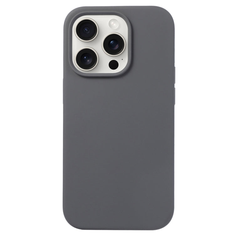 For iPhone 16 Pro Max Liquid Silicone Phone Case(Charcoal Black) - iPhone 16 Pro Max Cases by PMC TechLife | Online Shopping South Africa | PMC TechLife | Buy Now Pay Later Mobicred