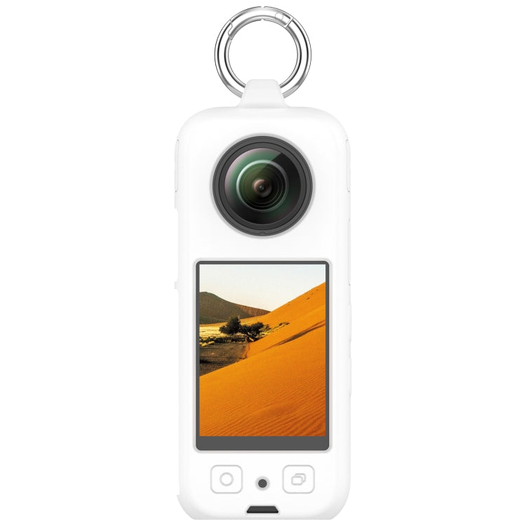 For Insta360 X3 Portable Silicone Protective Case(White) - Case & Bags by PMC TechLife | Online Shopping South Africa | PMC TechLife | Buy Now Pay Later Mobicred