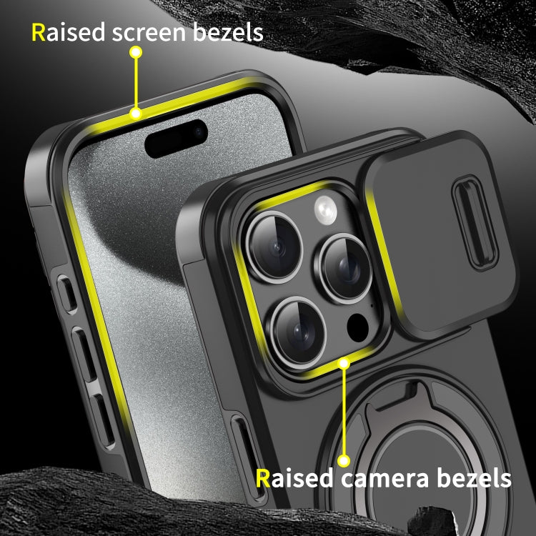 For iPhone 16 Pro Sliding Camshield Ring Holder Phone Case(Blue) - iPhone 16 Pro Cases by PMC TechLife | Online Shopping South Africa | PMC TechLife | Buy Now Pay Later Mobicred